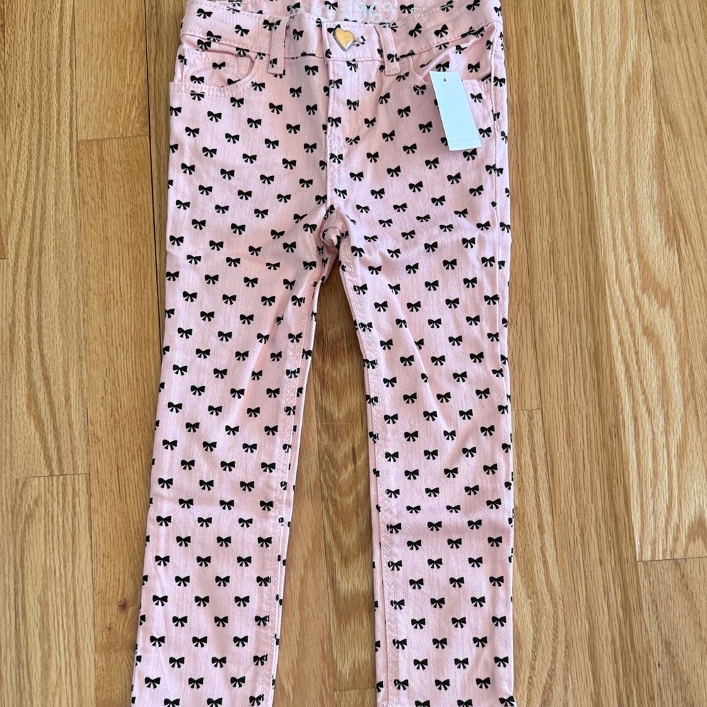 Baby Gap Girls' Pink Bow Print Pants - 3Y